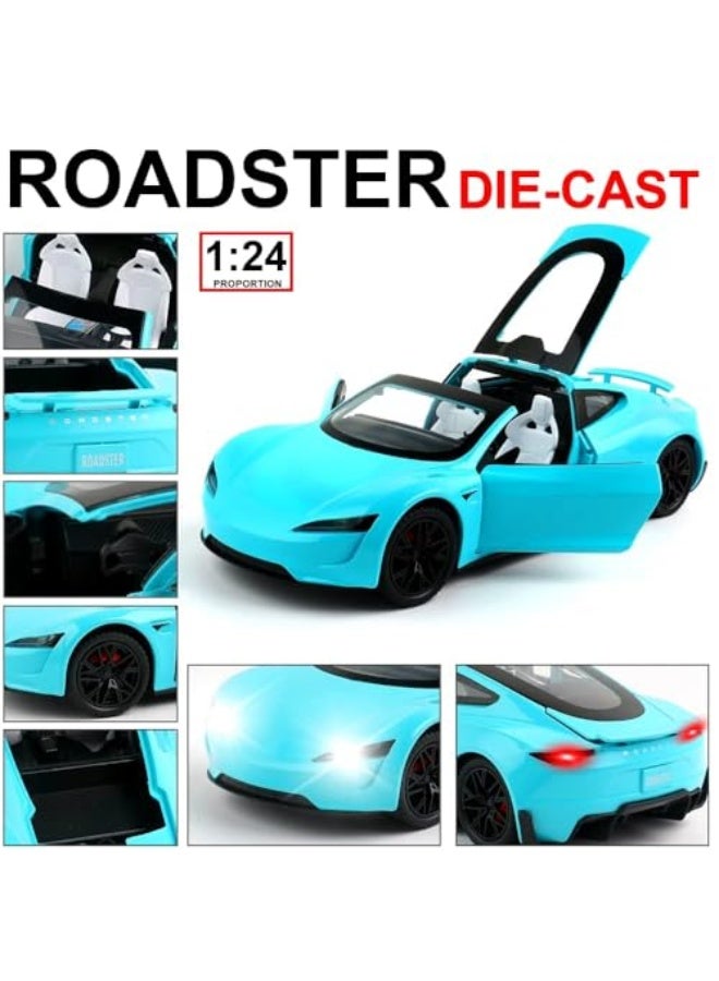 EROCK 1:24 Scale  Alloy Car Model Diecast Toy Vehicles for Kids, car Model，Pull Back Alloy Car with Lights and Music,Gifts for Boys and Girls. (Green) - Image 3